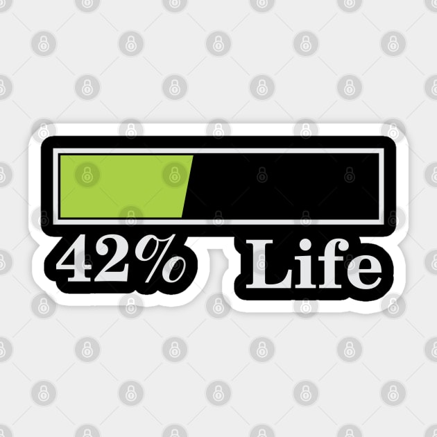 42% Life Sticker by Qasim